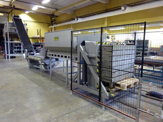 Matningslinje med rull bord till Newtec v&aring;g.